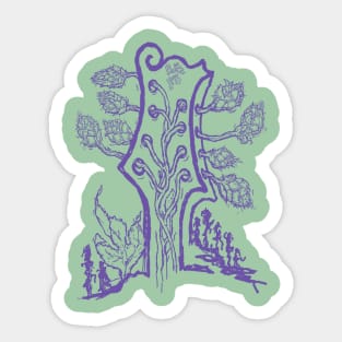 Pick'N Hops (purple outline) Sticker